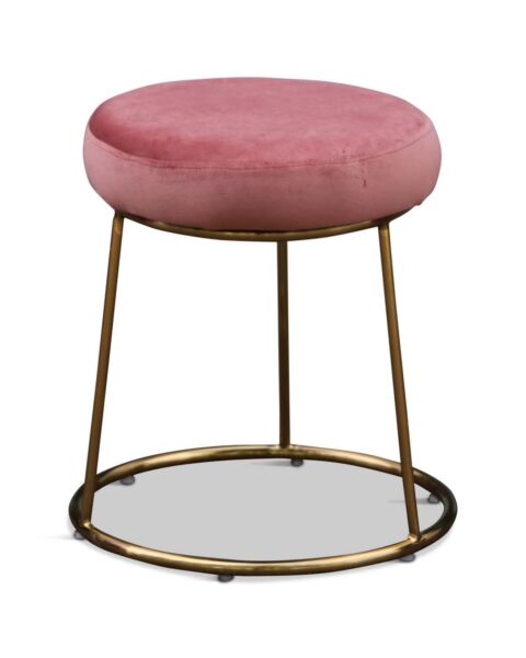 Trendy Kruk Bijzettafel Velours Roze