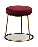 Trendy Kruk Bijzettafel Velours Rood